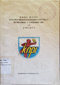 Image of Hasil-Hasil Kongres Pemuda/Kongres Knpi