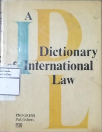 Image of Dictionary Of International Law