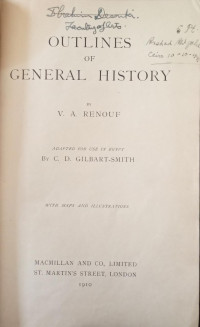 Image of Outlines Of General History