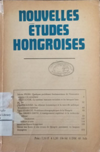 Image of Nouvelles Etudes Hongroises