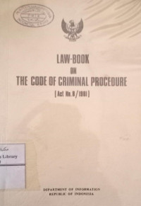 Image of Law Book The Code Of Criminal Procedure